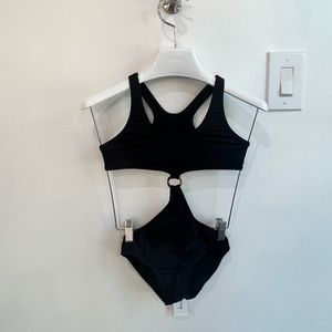 Submarine Cut-Out One Piece Girls Swimsuit